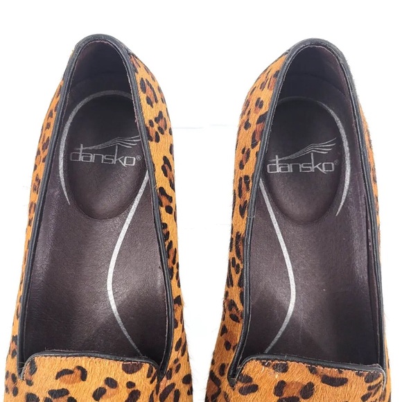 Dansko Olivia Calf Hair Leopard Print Slip On Loafer Flats, Size 37 | 6.5-7 NWT - Picture 8 of 16